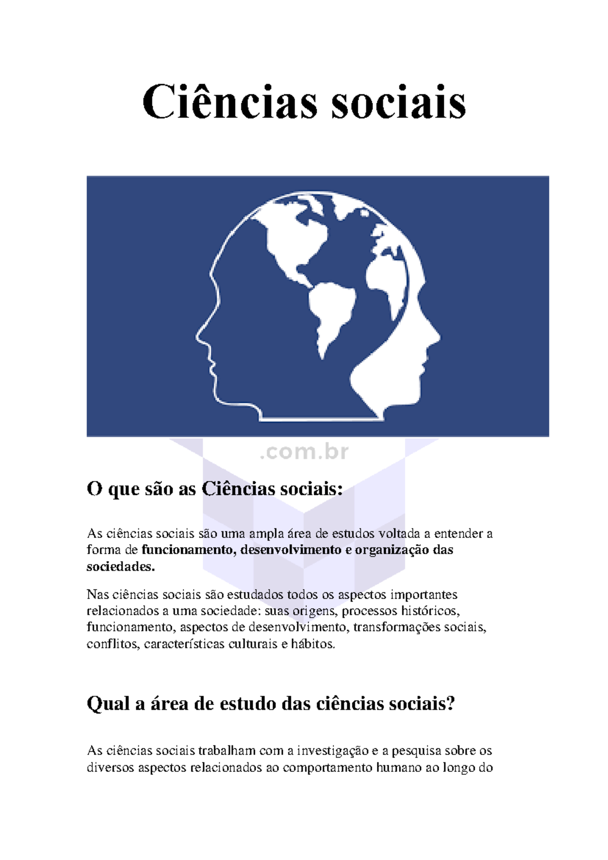 Noes bsicas de cinciais sociais apostila 01 - Ciências sociais O que ...