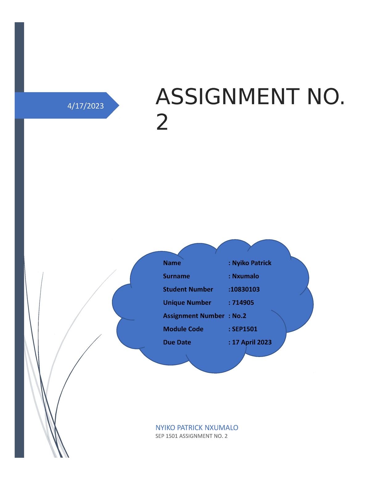 esc1501 assignment 9