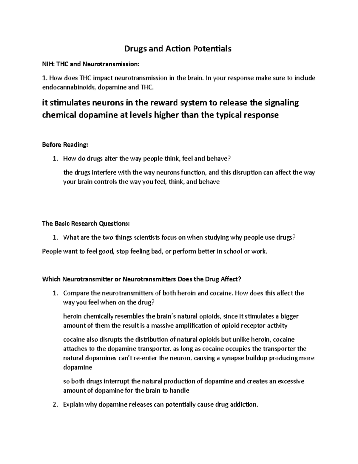 Drug Use and Action Potentials +(1)+ Drugs and Action Potentials NIH