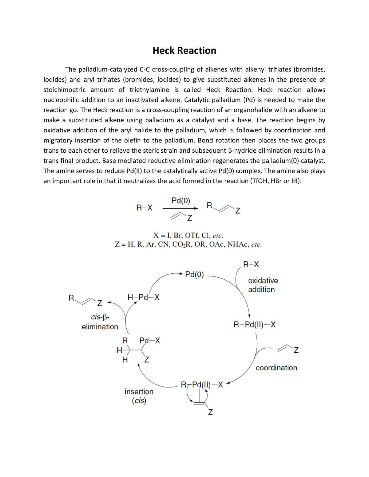 Notes PG 2 - Heck Reaction (useful For Msc Chemistry Students) - Heck ...