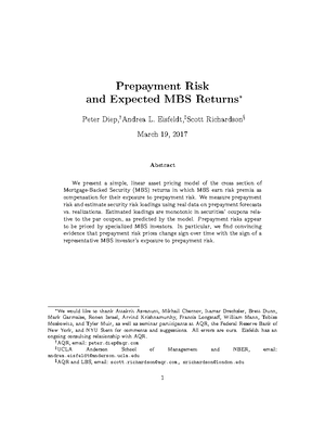 Credit Risk Transfer and the Pricing of Mortgage Default Risk - We ...