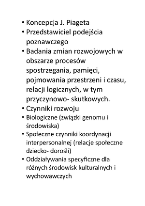 Psychologia Rozwoju Człowieka - Rodzaje Zmian Rozwojowych Zmiany ...