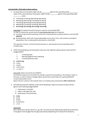 Tutorial+1+SM2+with+worked+solutions - ECON1014/1015 Tutorial 1 SM 2 ...
