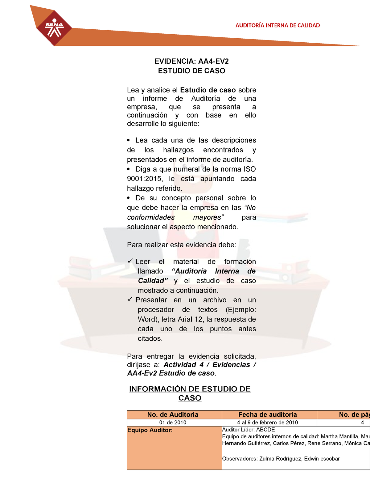 Formato Evidencia Aa Ev Estudio De Caso Evidencia Aa Ev Estudio