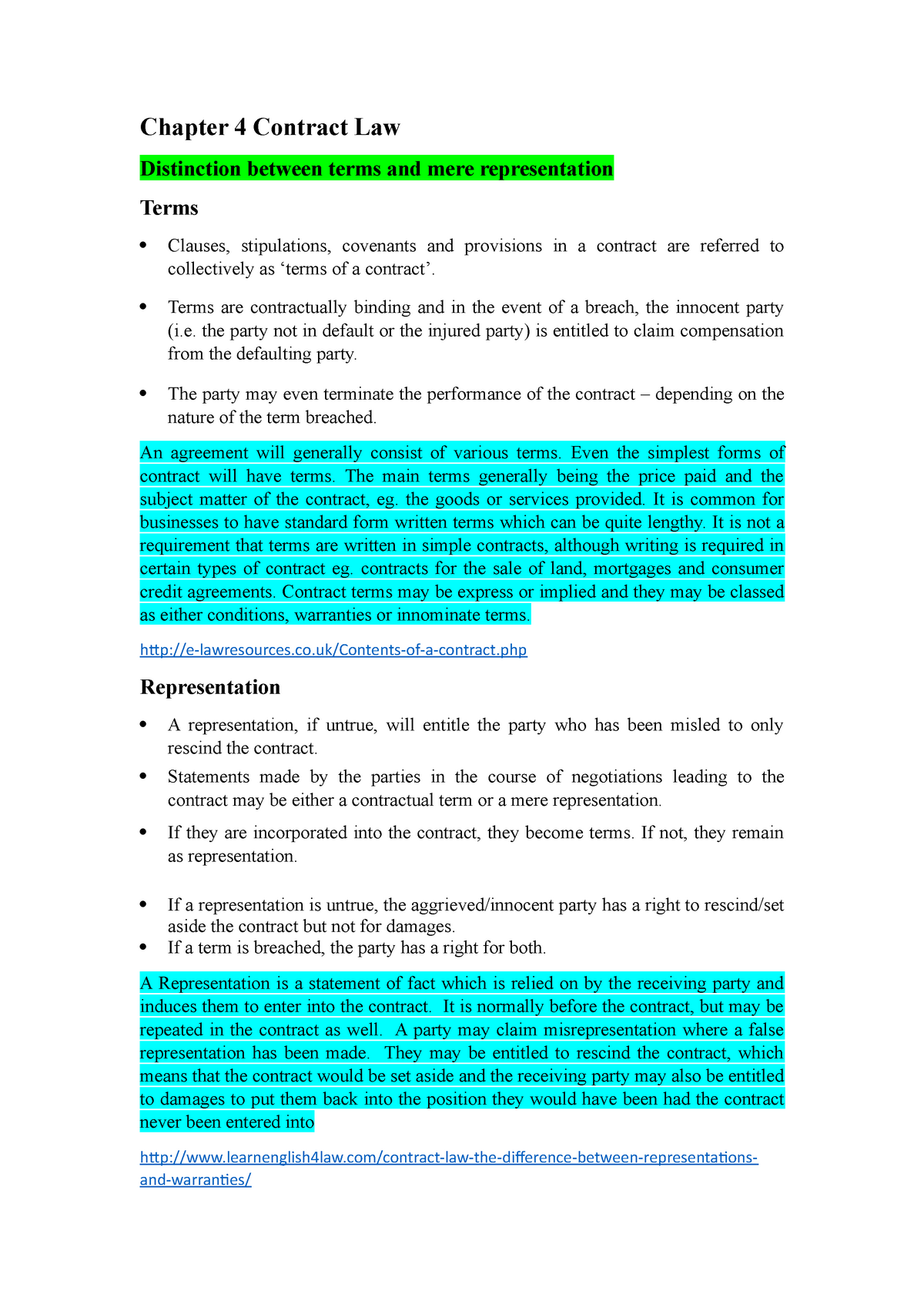 Lecture 10 Company Law Chapter 4 Contract Law Distinction Between 