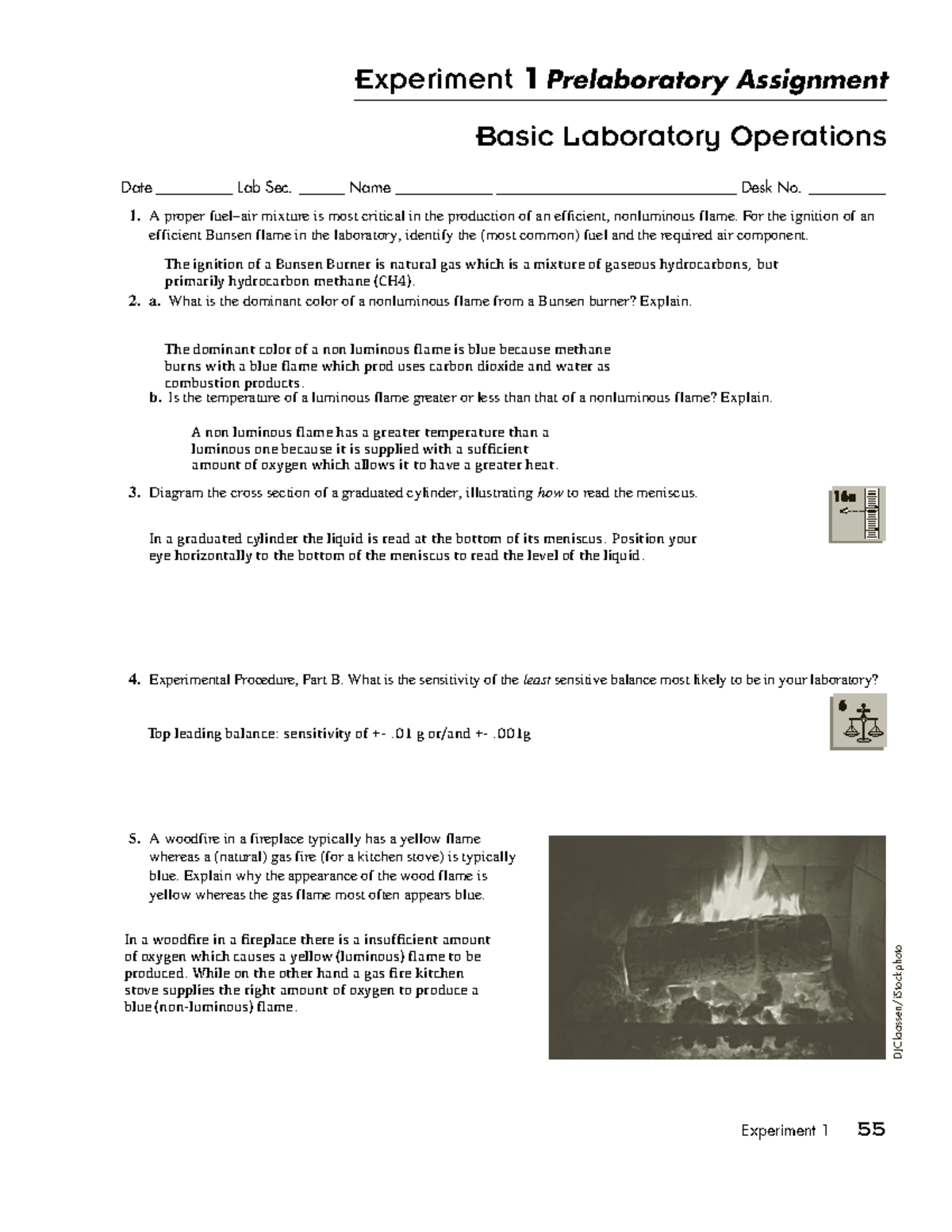 pre lab chemistry matriculation experiment 1