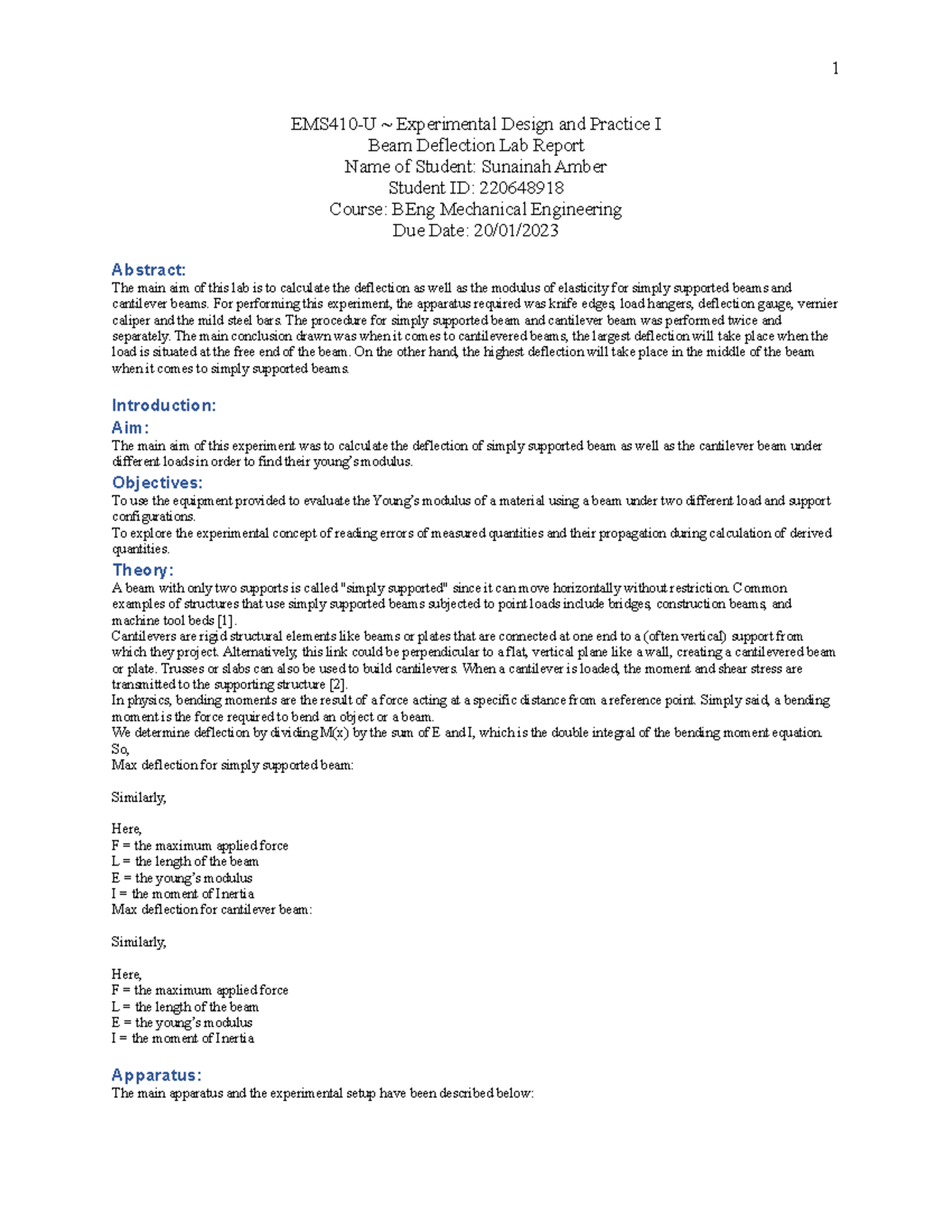 Beam-bending-experiment-ex22166-pdf - EMS410-U ~ Experimental Design ...