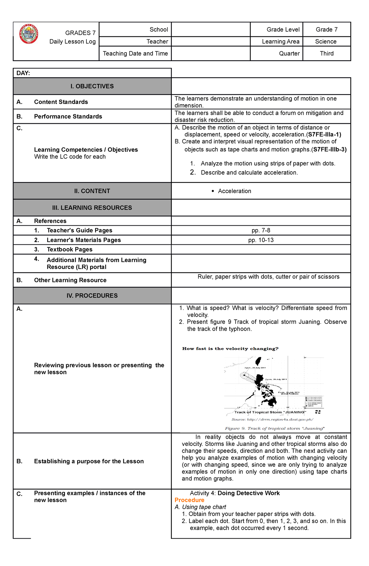 dll-g7-q3-lesson-5-acceleration-grades-7-school-grade-level-grade-7