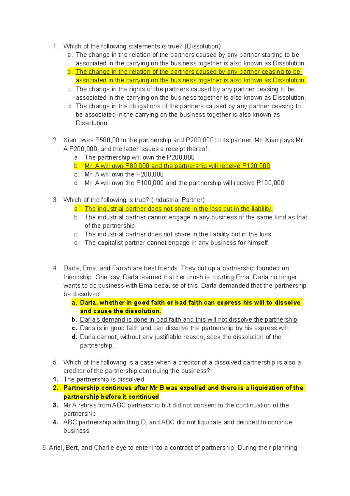 Quiz1 Law - questions to practice about your law subject - Which of the ...