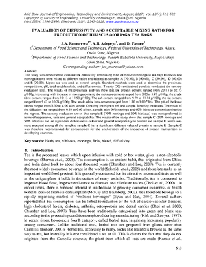 Feasibility study of green tea - Feasibility study On Green Tea ...