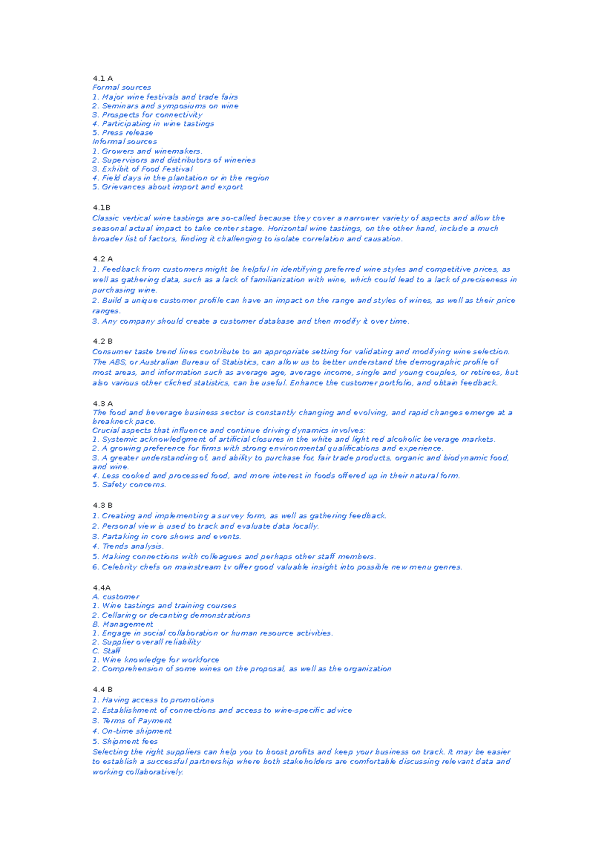 wine topic 4 for output in australian wine topics 4 A Formal sources