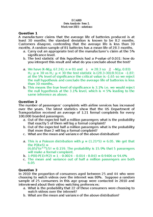 Data Analysis - Module checklist - Data Analysis: LECTURE 1 ...