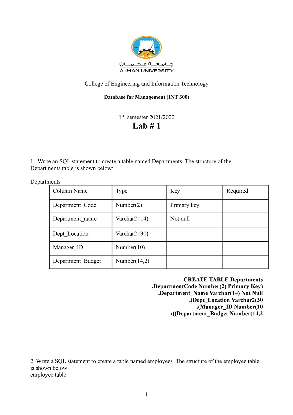 Lab 1 - Fall 2021 - IT Fundementals - College of Engineering and ...