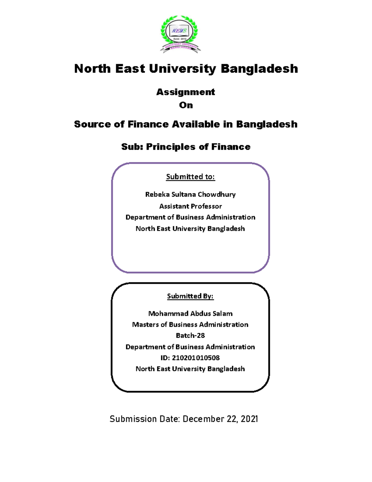 assignment on financial market in bangladesh