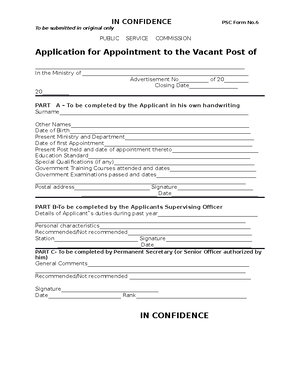APAS FORM 2 - APAS FORM 2 - REPUBLIC OF ZAMBIA CONFIDENTIAL Issued by ...