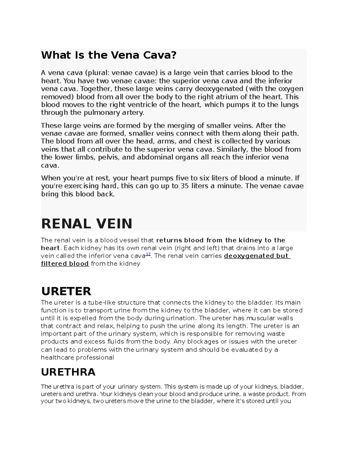 What Is the Vena Cava - nonez - What Is the Vena Cava? A vena cava ...