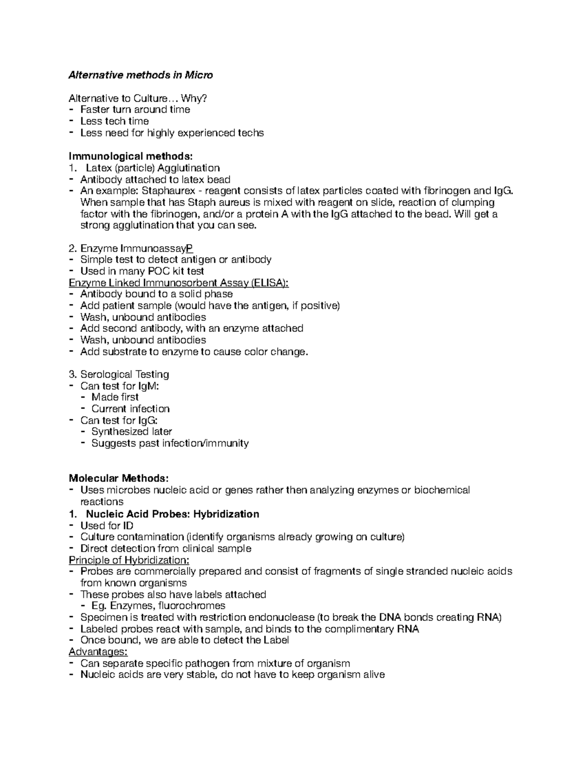 Alternative methods of micro test 4 - Alternative methods in Micro ...