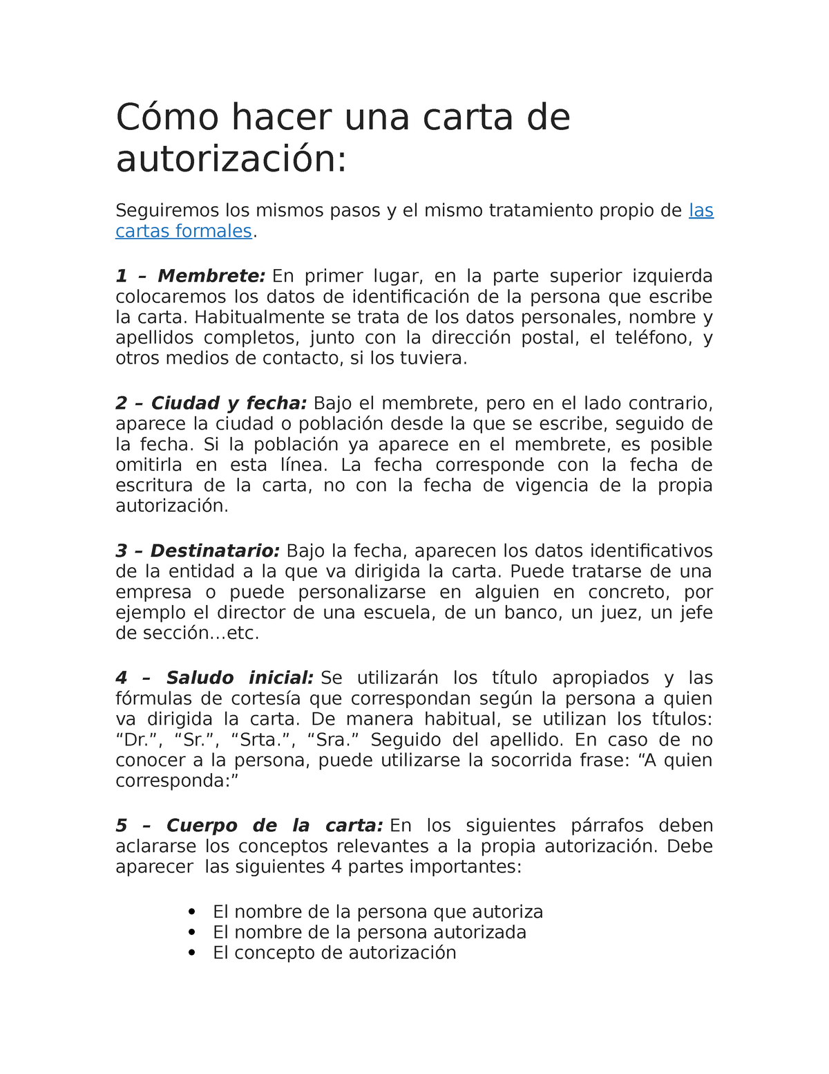 C Mo Hacer Una Carta De Autorizaci N C Mo Hacer Una Carta De Autorizaci N Seguiremos Los