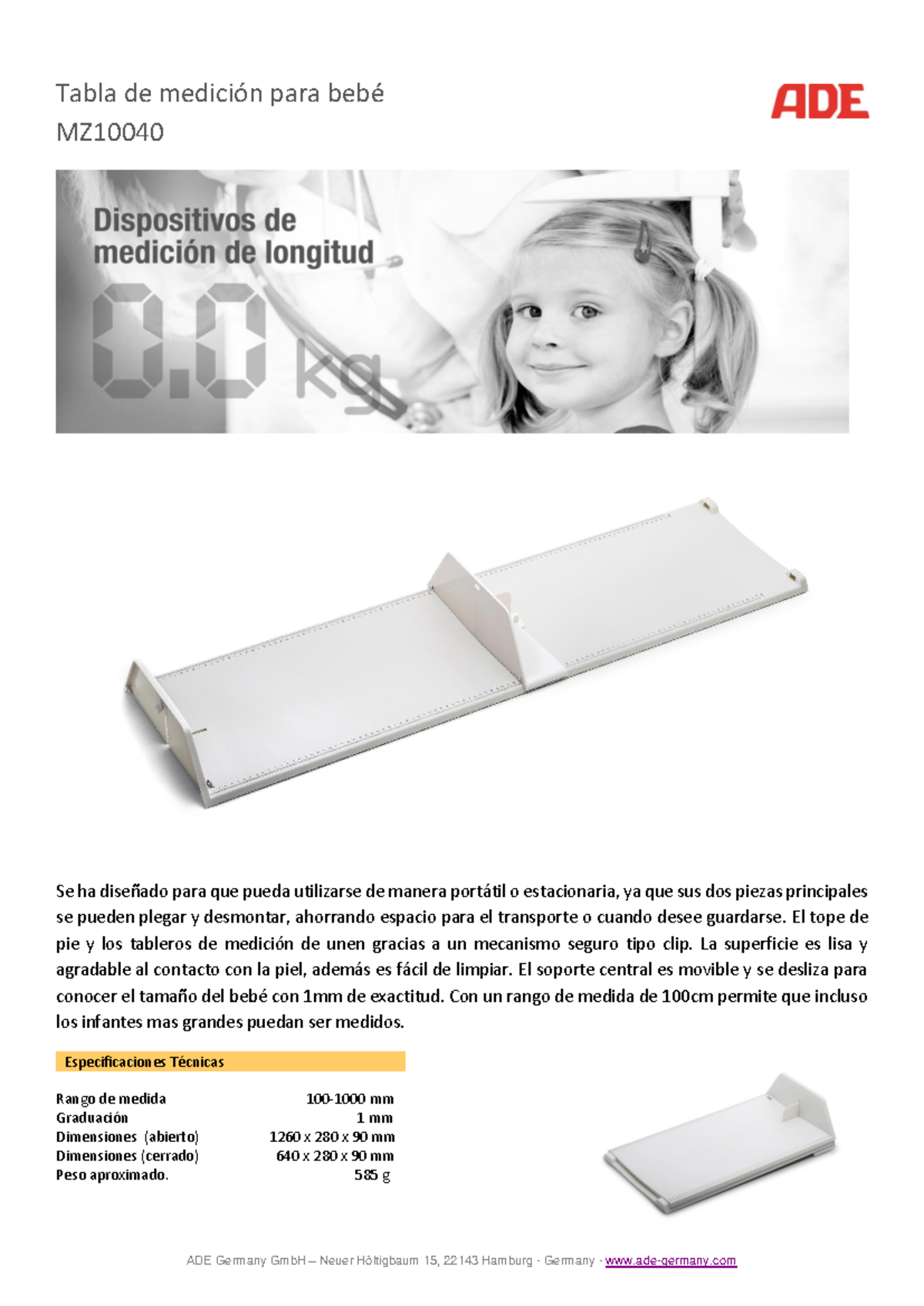 Ficha técnica ADE MZ10040 - ADE Germany GmbH – Neuer Höltigbaum 15 ...