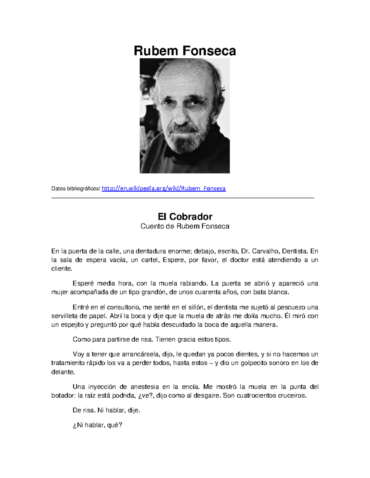 RFonseca El Cobrador qeqwewqe Rubem Fonseca