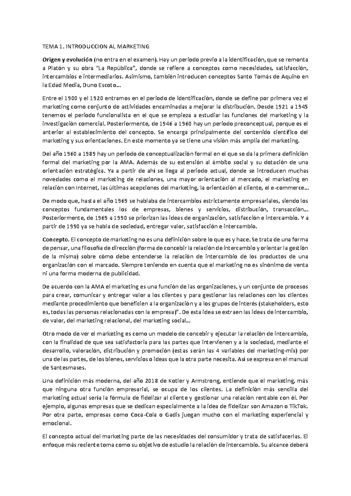 Tema 1. Introducción al marketing - TEMA 1. INTRODUCCION AL MARKETING ...