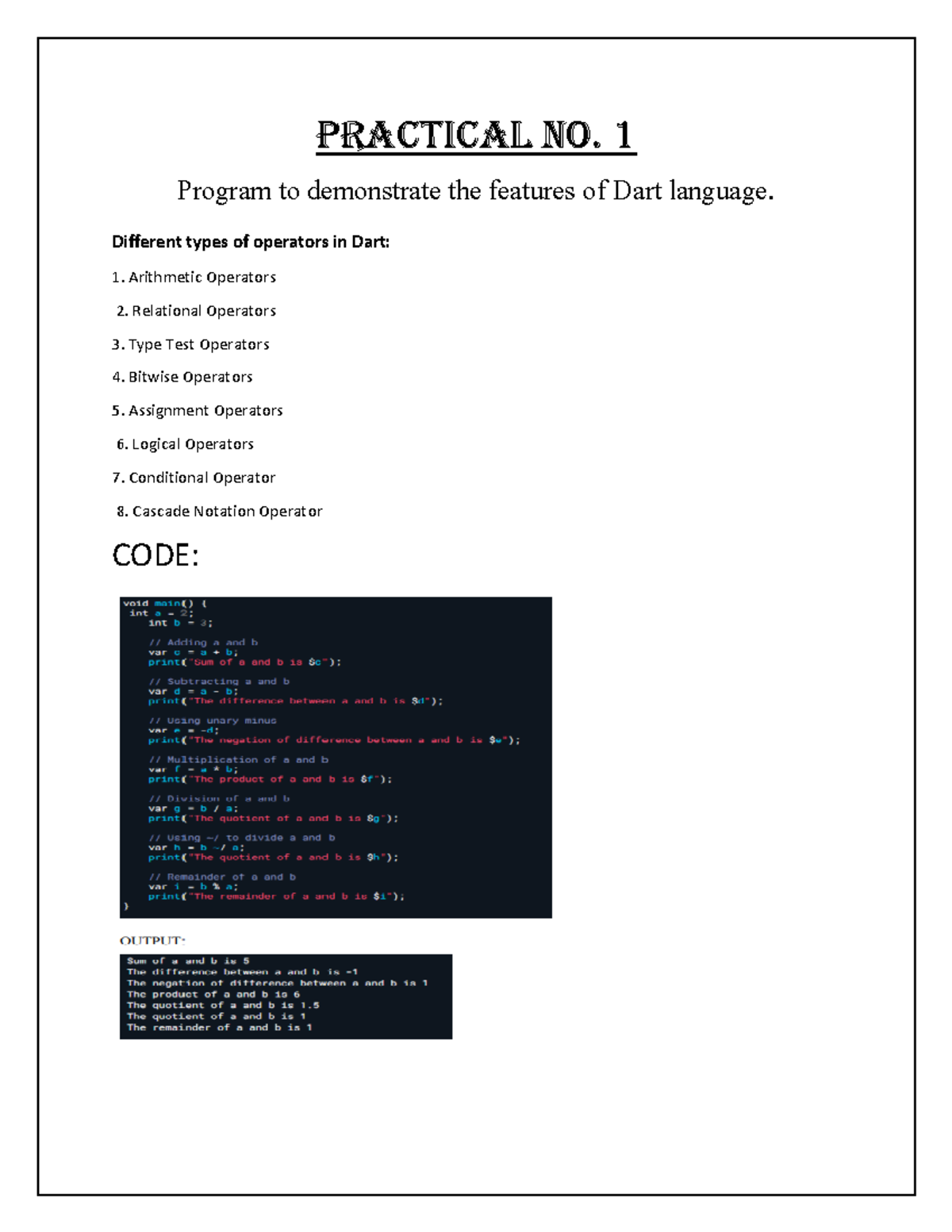 Applied MATHAMATICS - Practical No. 1 Program to demonstrate the ...