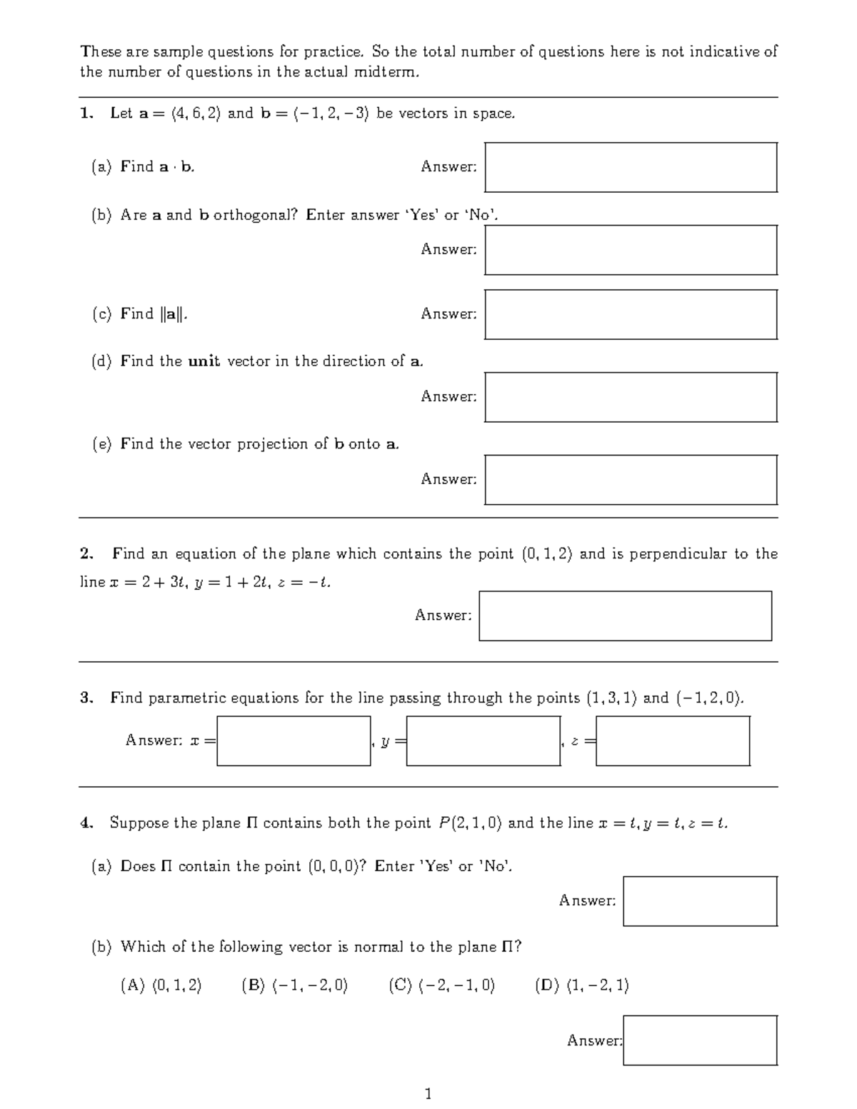 Sample questions - Maths - These are sample questions for practice. So ...