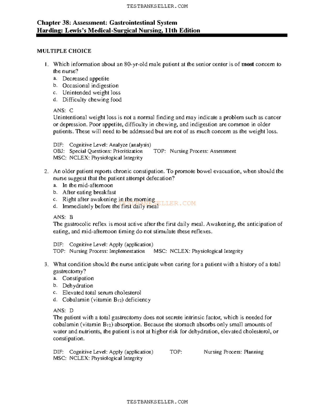38n d f ff djjdnn - TESTBANKSELLER Chapter 38: Assessment ...