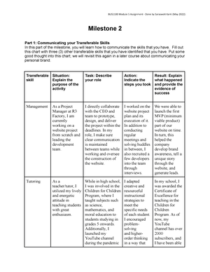 transferable skills assignment