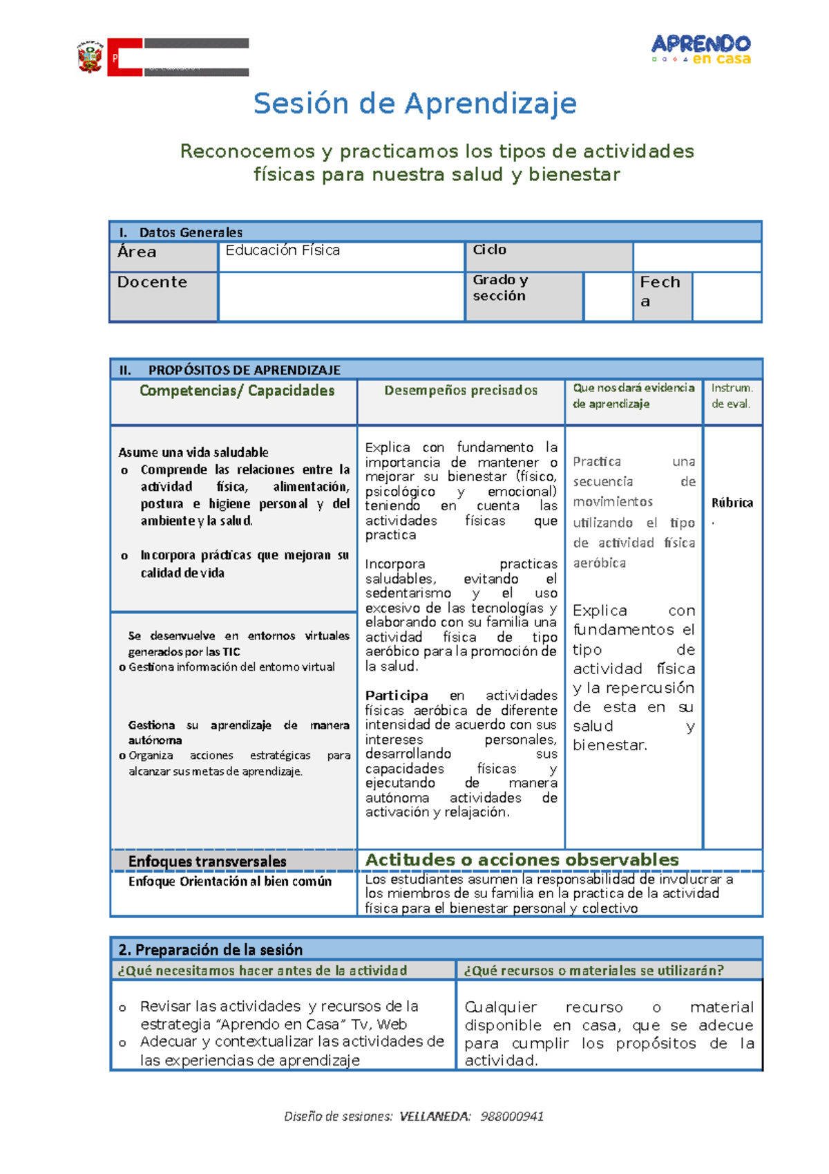 Sesion 3°4° - Bastante Bueno - 1 Sesión De Aprendizaje Reconocemos Y ...