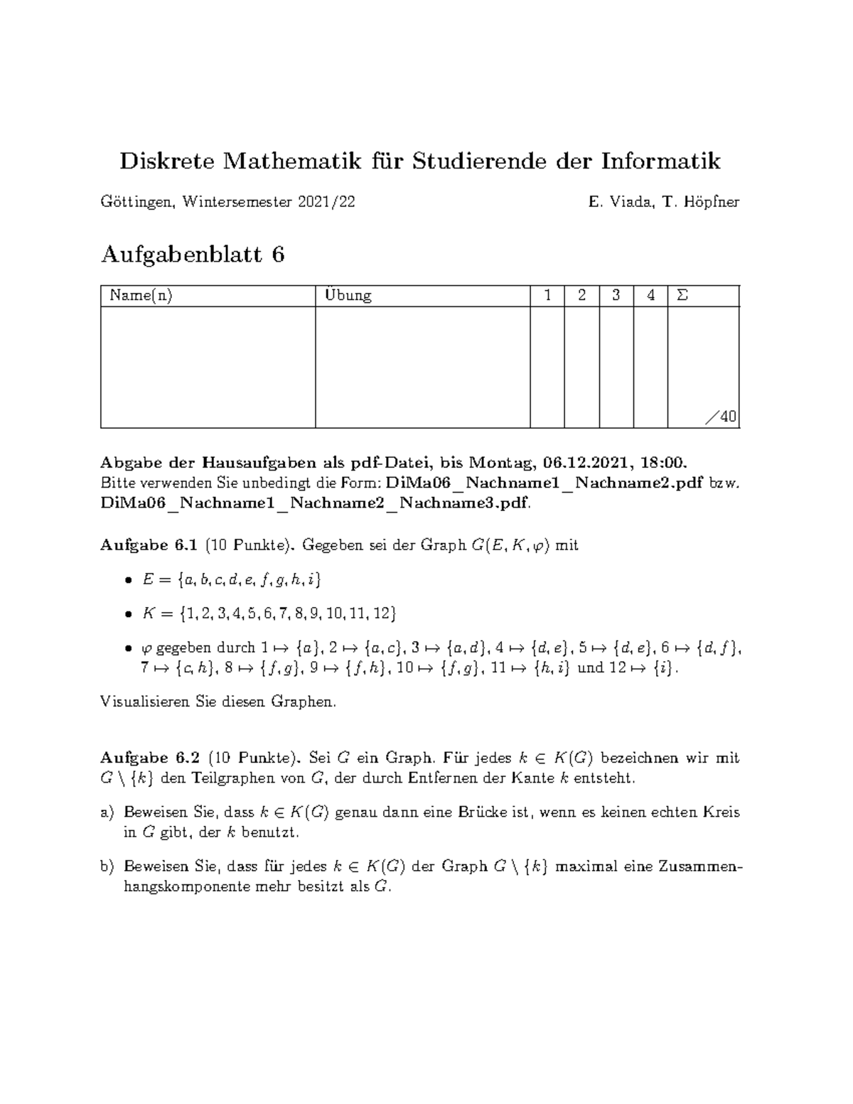 Di Ma06 - Di Ma06 - Diskrete Mathematik für Studierende der Informatik ...