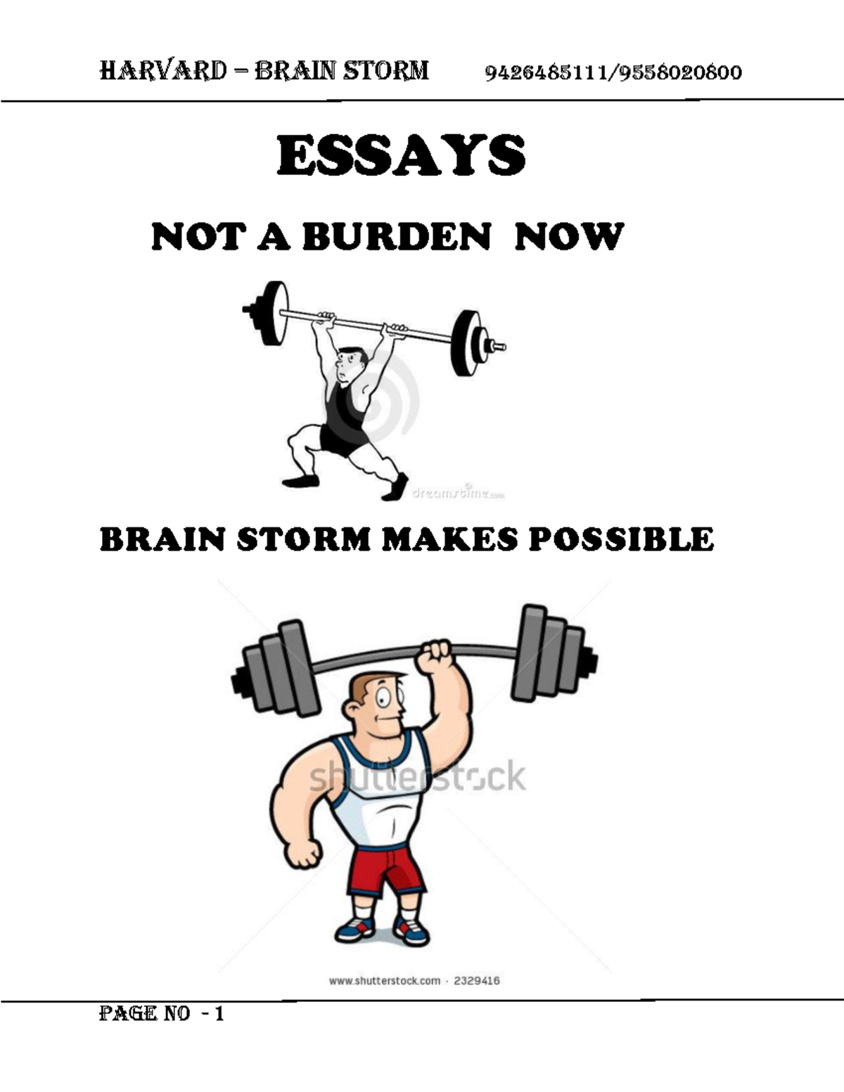 Brain storm - ESSAYS NOT A BURDEN NOW BRAIN STORM MAKES POSSIBLE GLOBAL ...