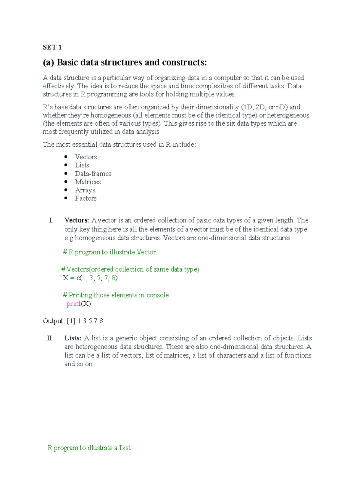 R-for Basics - dcdc - SET- (a) Basic data structures and constructs: A ...