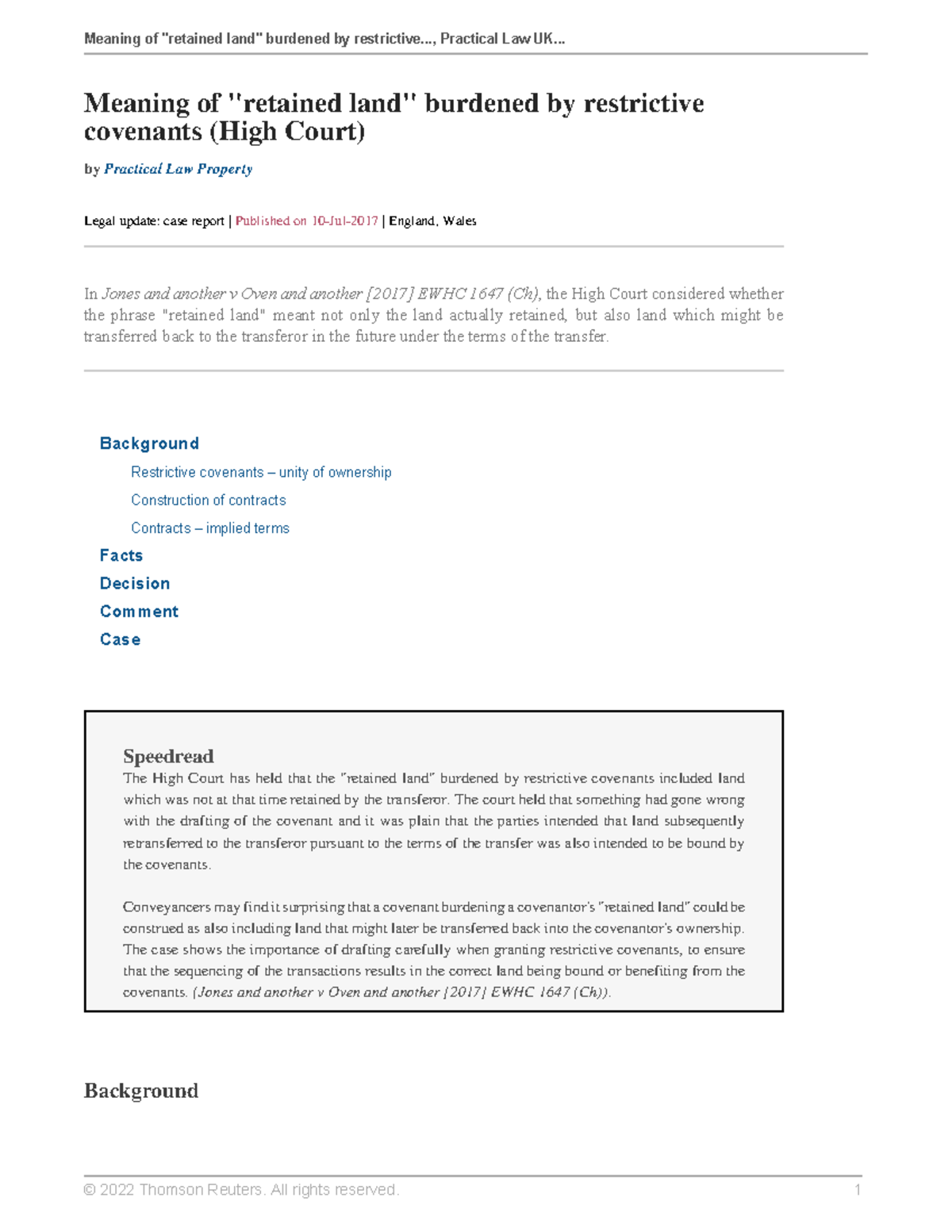 meaning-of-retained-land-burdened-by-restrictive-covenants-high-court