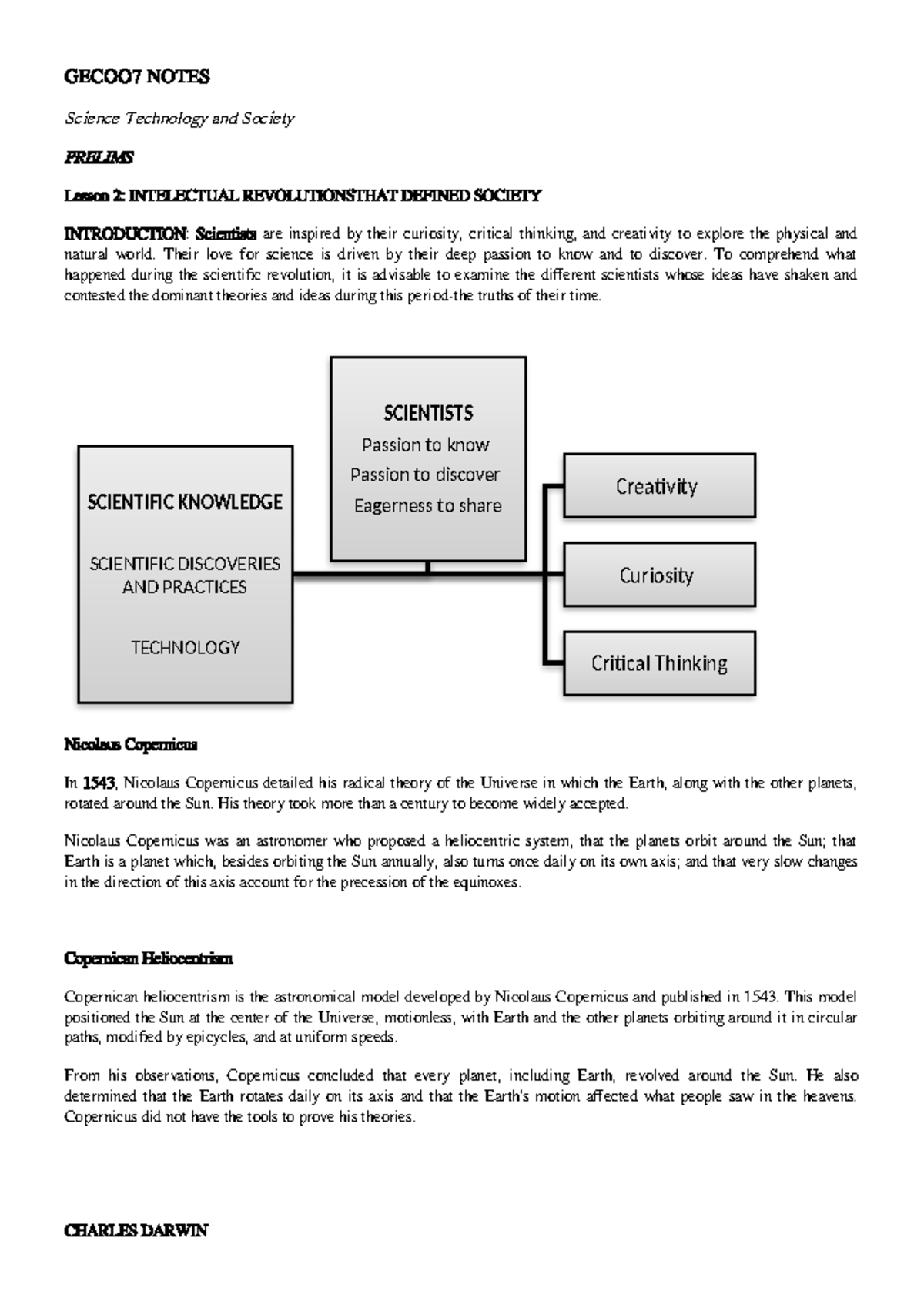 Gecoo 7 Notes - great - GECOO7 NOTES Science Technology and Society ...