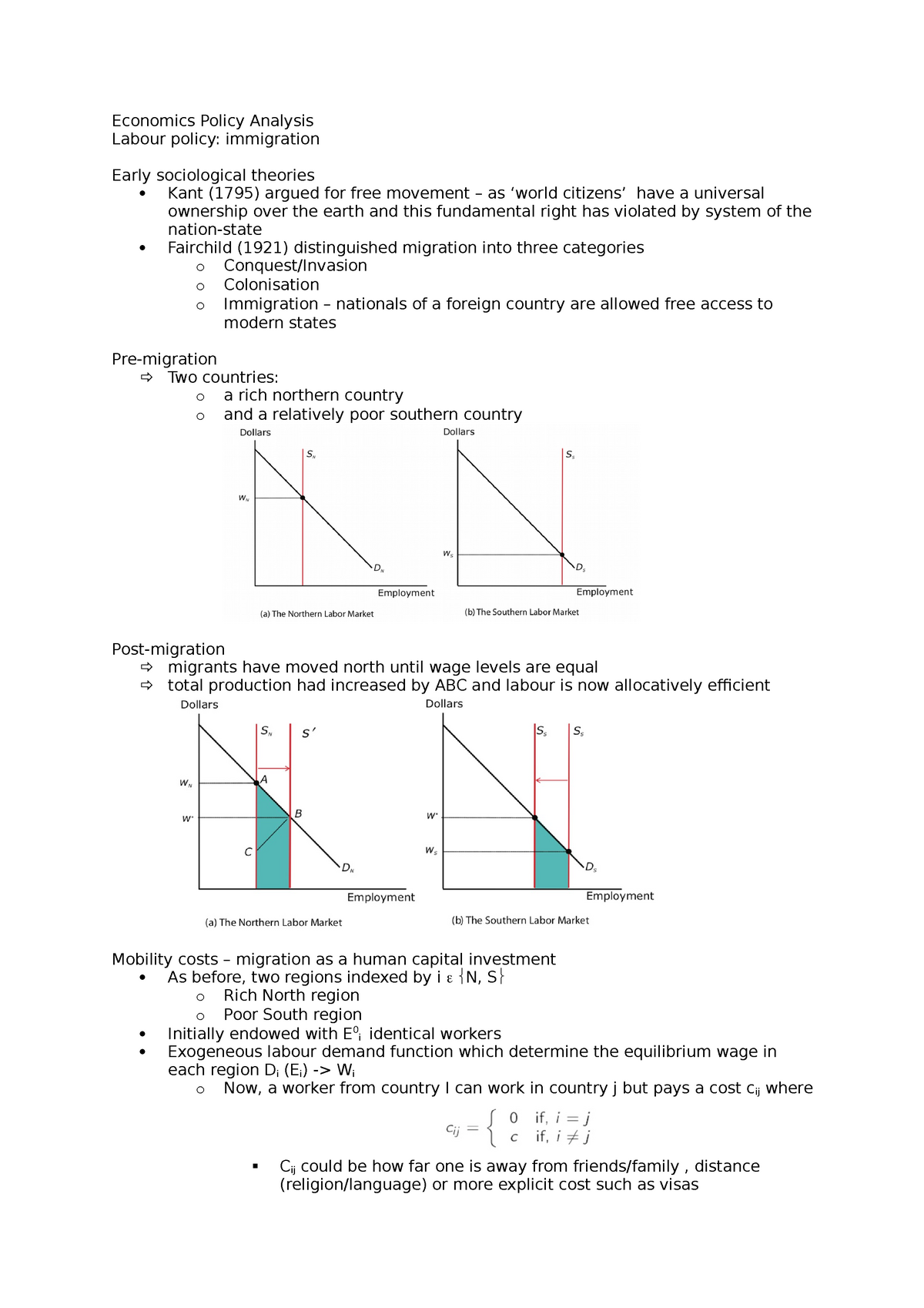 Analysis labour part 1 - Summary Economics - Economics Policy Analysis ...