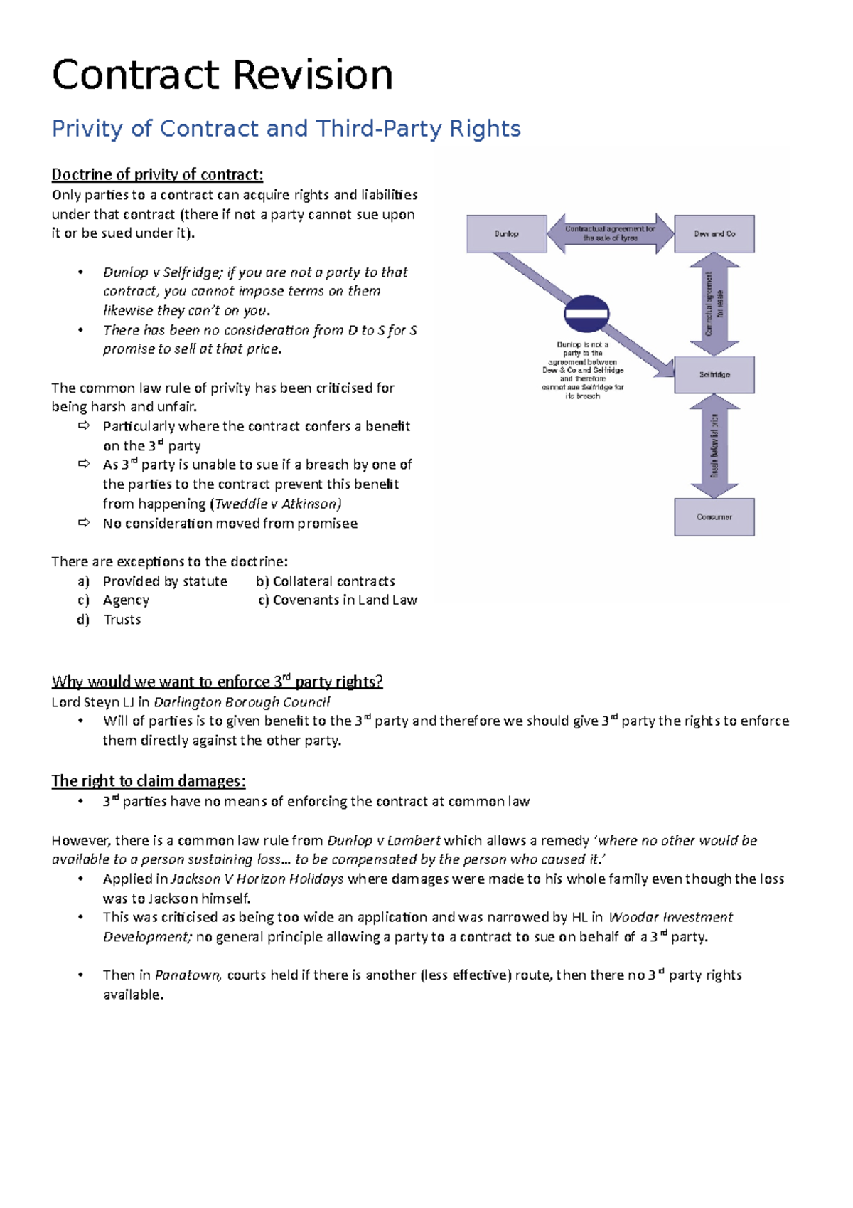 Contract Revision; 3rd party rights - Contract Revision Privity of ...