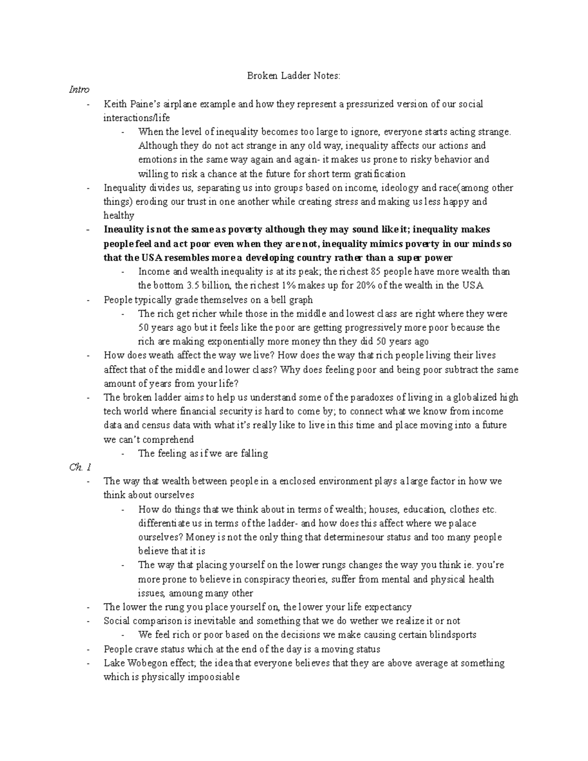 Broken Ladder Notes Broken Ladder Notes Intro Keith Paine’s airplane