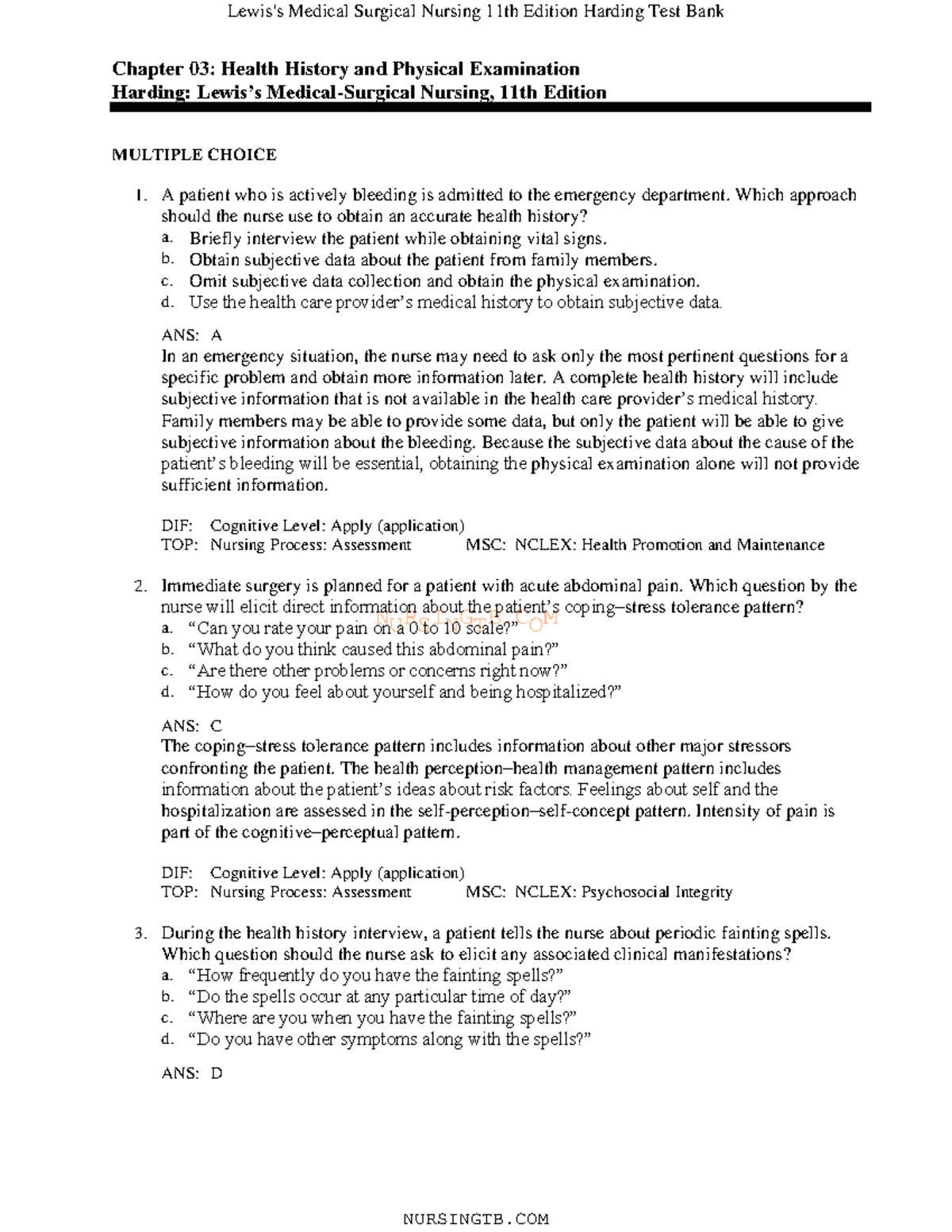 exercise 7.9 case study history and physical examination findings