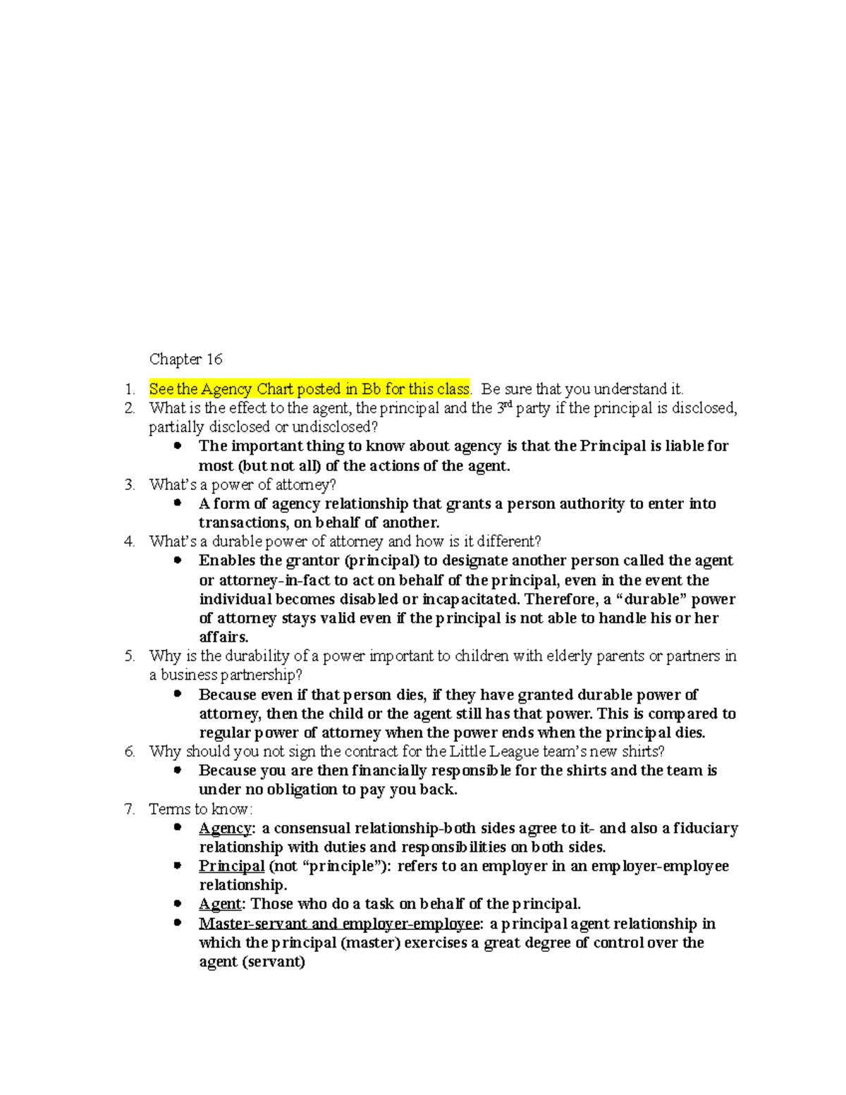 Chapter 16 - Lecture notes 16 - Chapter 16 1. See the Agency Chart ...
