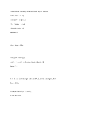 The Exact Value of the Trigonometric Functions - Distinct actual values ...