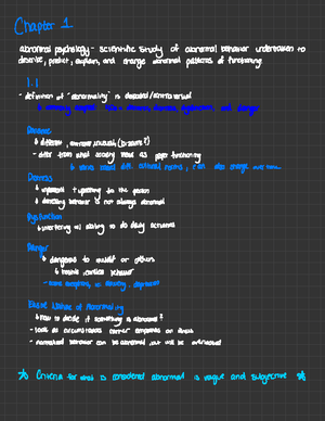 Chapter 13 - These notes review schizophrenia and related disorders ...