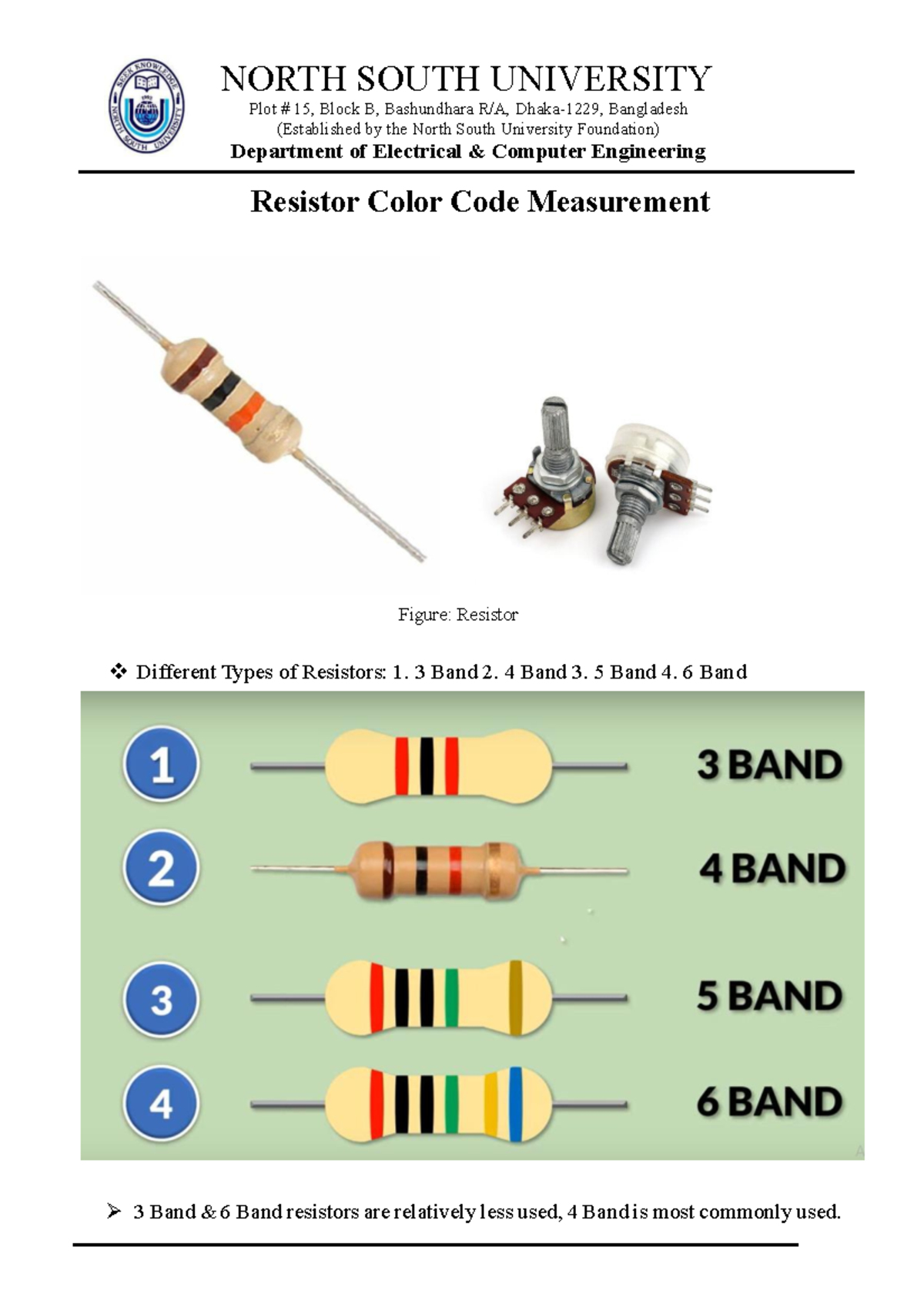 Resistor Color Code Calculation - Plot # 15, Block B, Bashundhara R/A ...