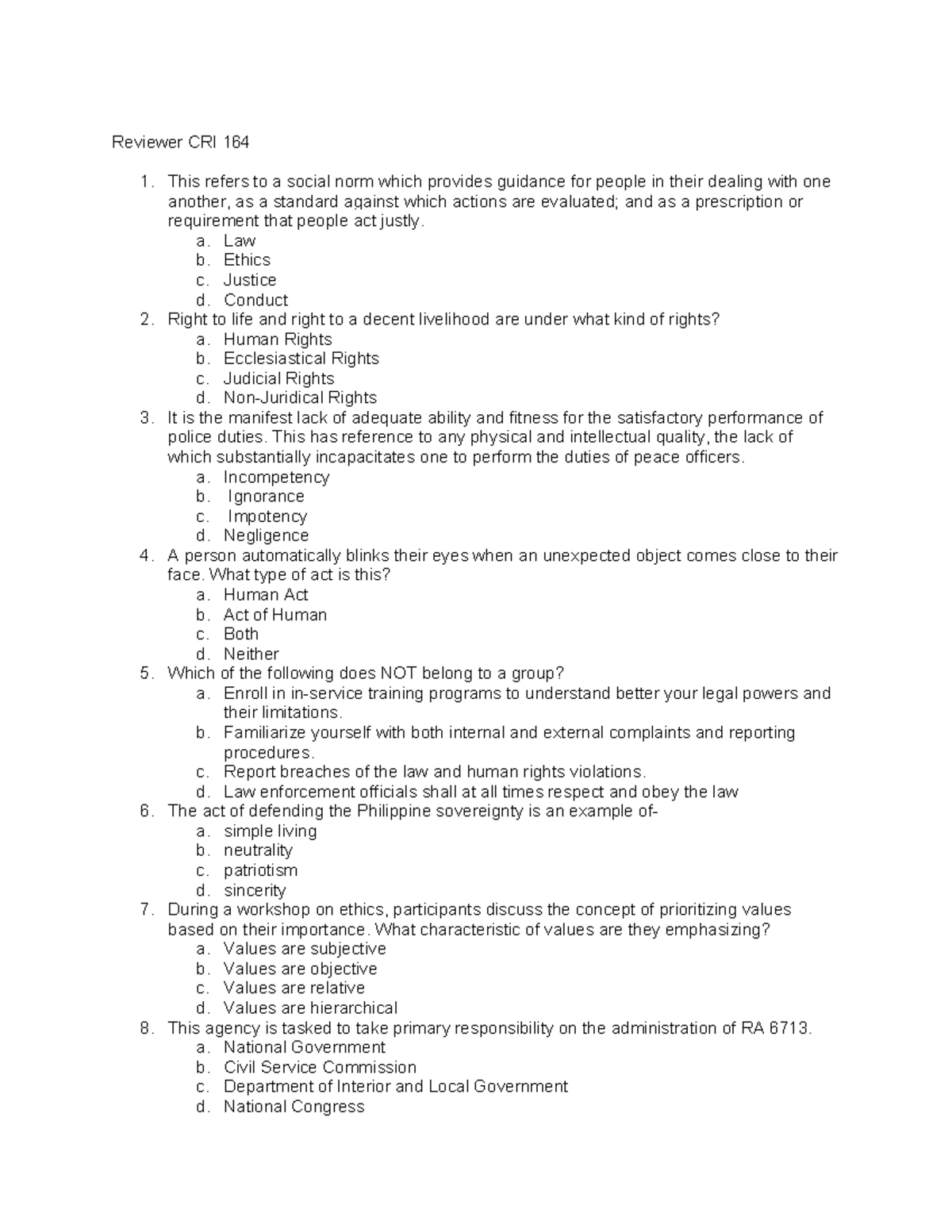 Reviewer-CRI-164-without-answer 2 - Reviewer CRI 164 1. This Refers To ...