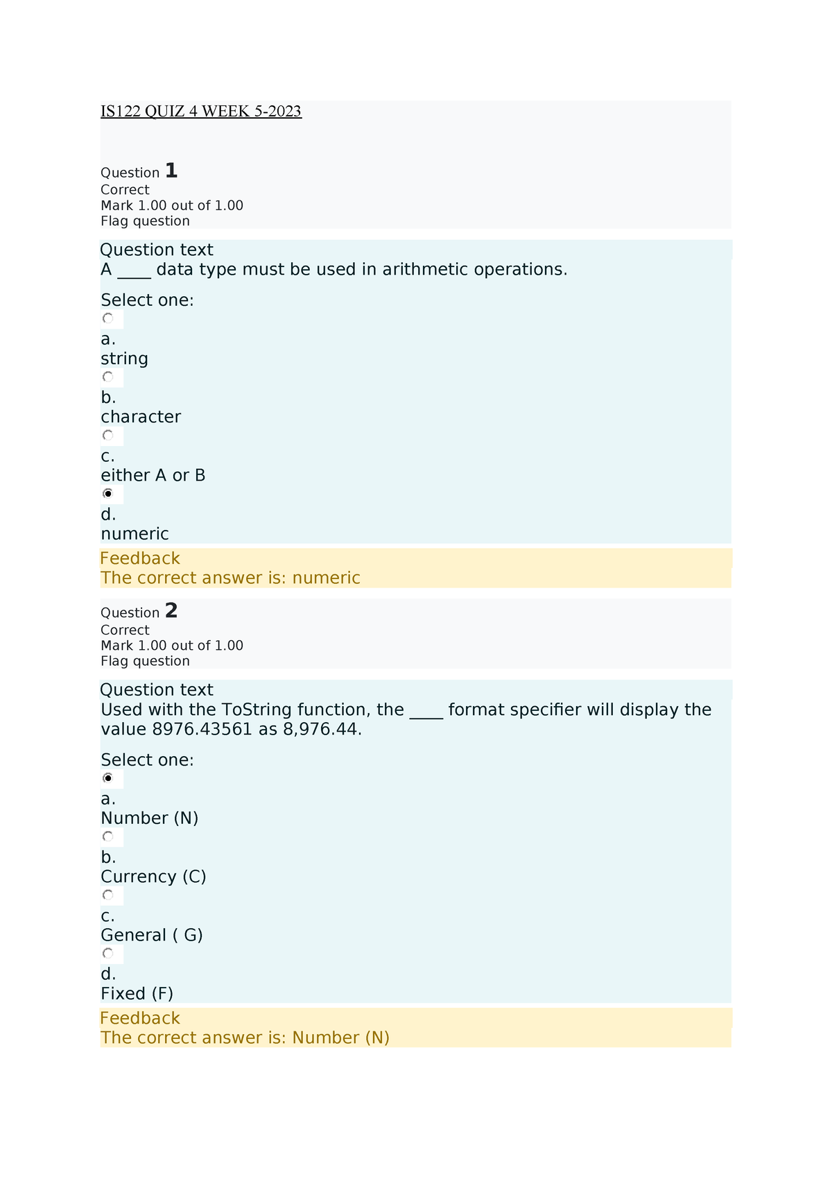 Is122 Quiz 4 Week 5 This Quiz Is Based On The Coverage Mentioned In The Title Above Is122 7919