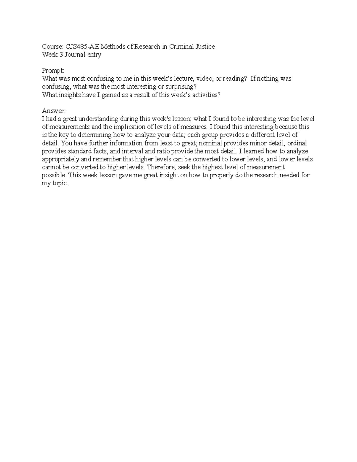 cjs485-ae-journal-3-entry-course-cjs485-ae-methods-of-research-in