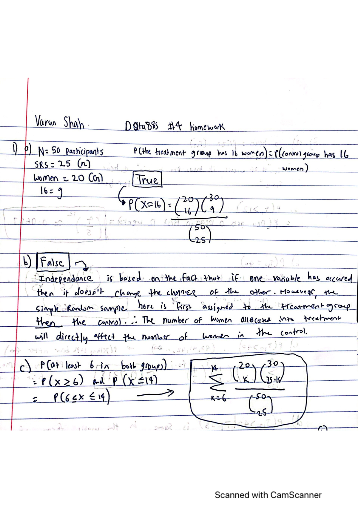 stats chapter 4 homework