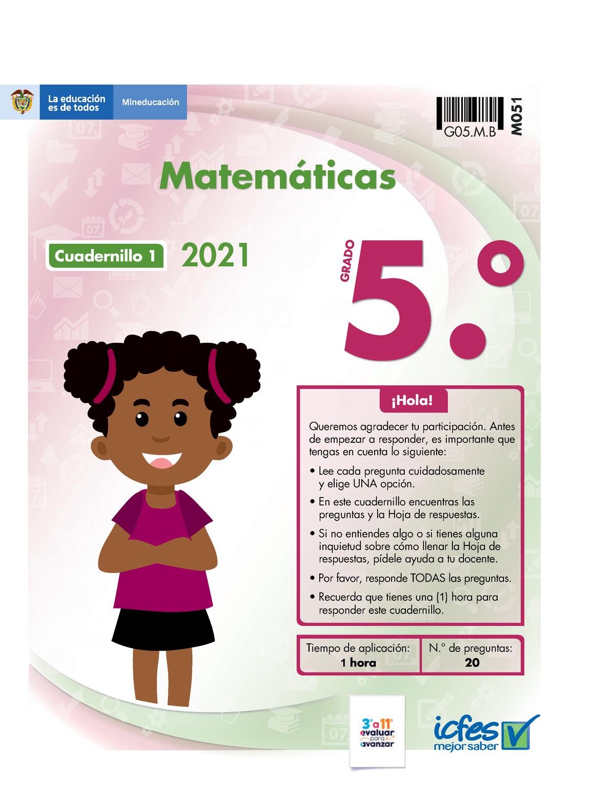 Cuadernillo-Matematicas-5-1 - 5. GRADO 2021 Tiempo De Aplicación: 1 ...