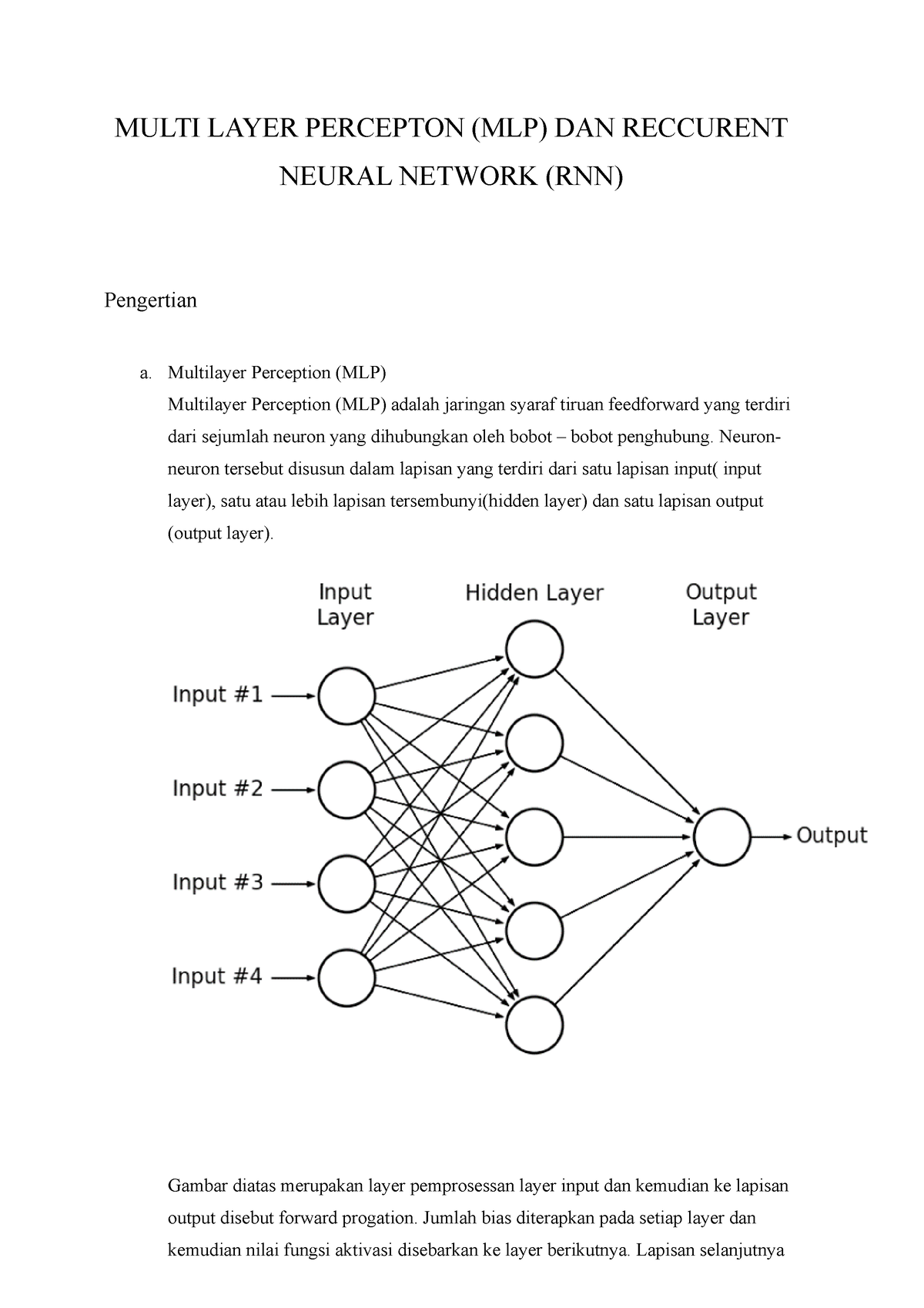 Multi Layer Percepton - Penjelasan Tentang MLP - MULTI LAYER PERCEPTON ...