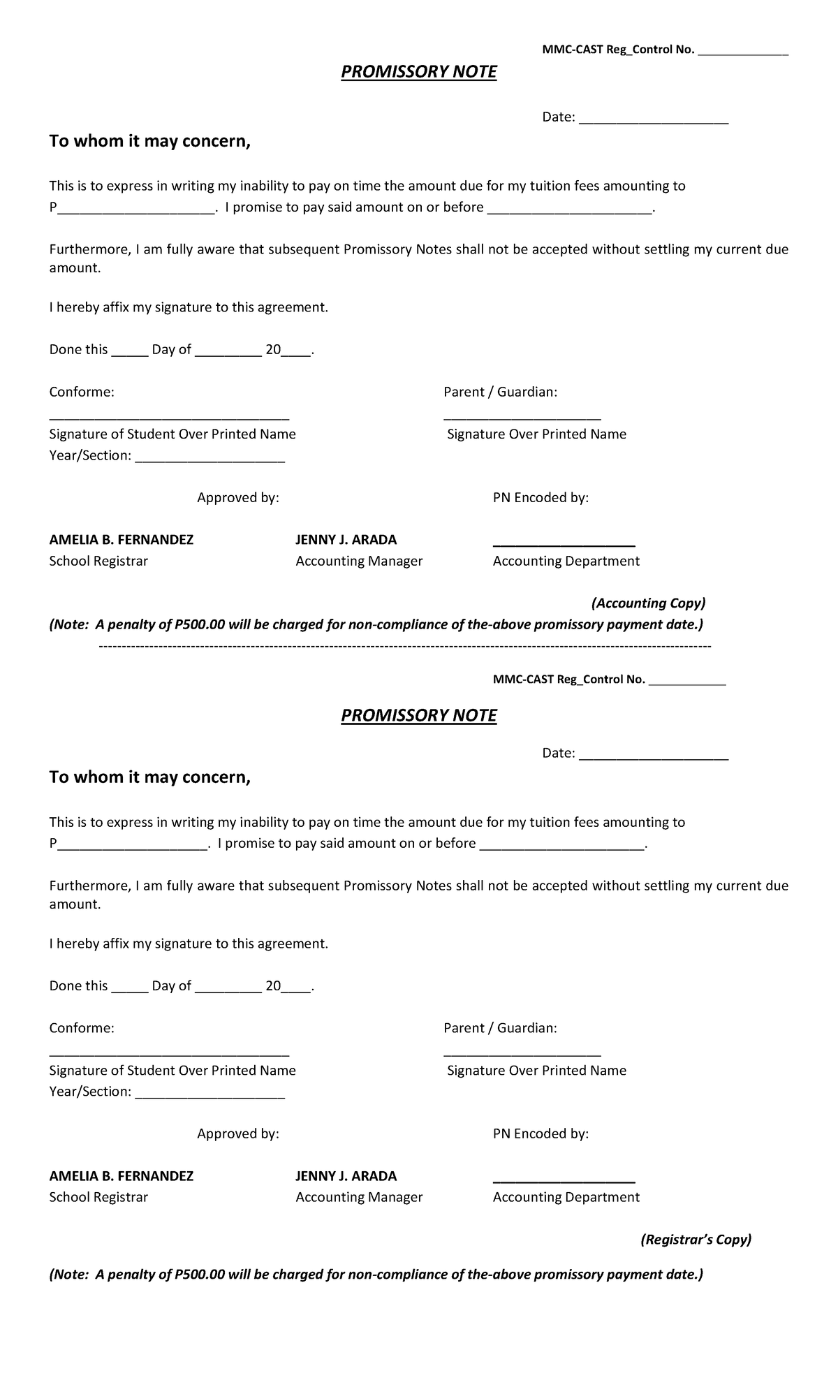 Policy Promissory Note Meaning